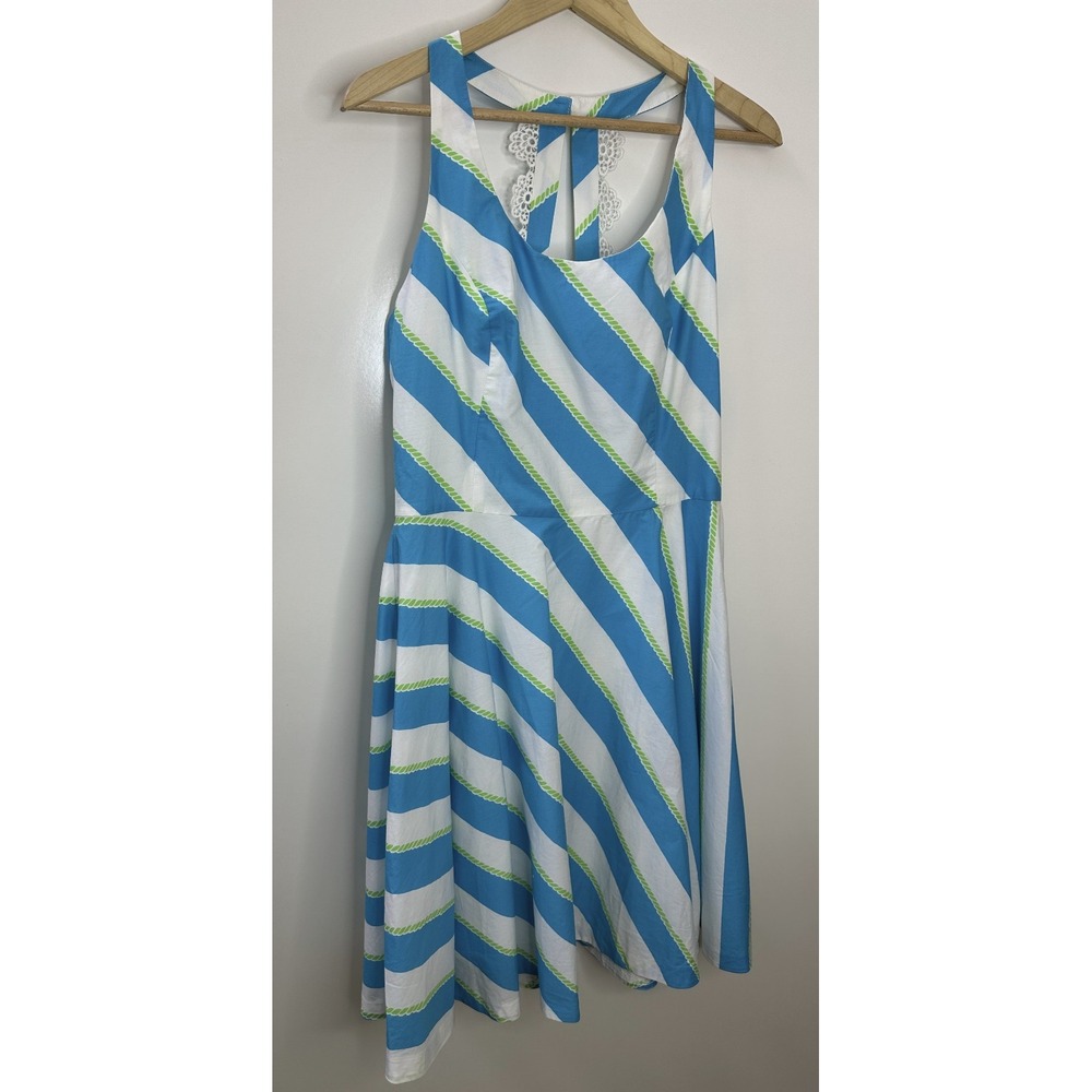 NEW Lilly Pulitzer Zo Dress Stripe Cotton Fit & Flare Size 10 Preppy Resortwear - Picture 13 of 13